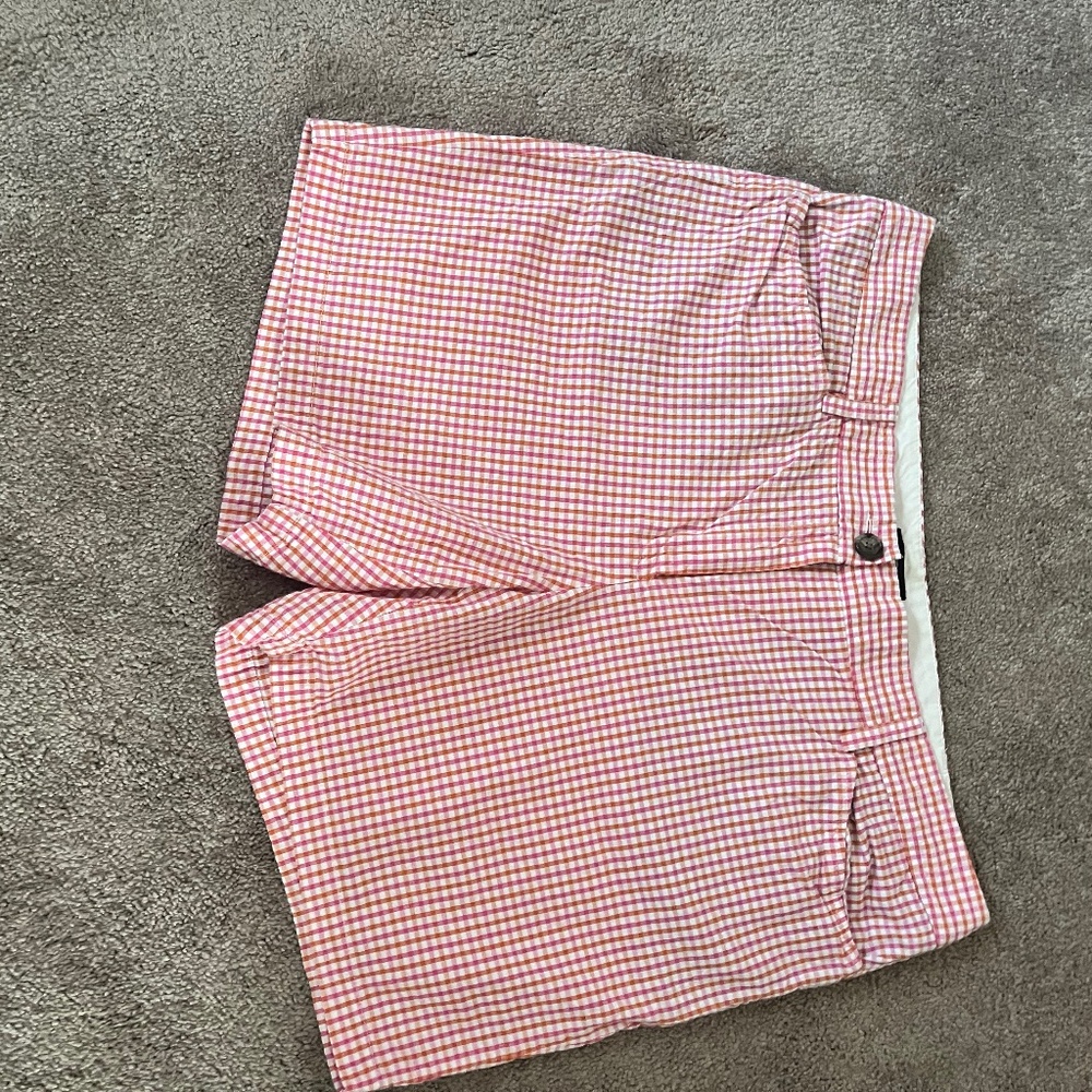 LANDS END SHORTS. Sz 18. Fit 2. Pink & White Gingham